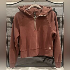 Vuori Cropped Half Zip Hoodie - Size XS